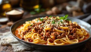 Pasta in Hackfleisch-Käse-Soße: Blitzgericht für deinen Feierabend