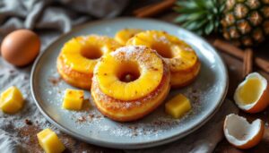 Schnelle Ananas-Blätterteig-Donuts: gebacken mit nur 5 Zutaten