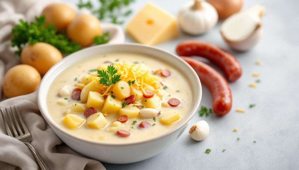 Das wird Dein neuer Liebling: Dieser Kartoffel-Käse-Eintopf mit Mettenden ist einfach toll!