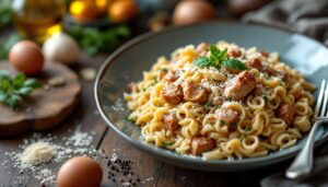Parmesan-Orzo mit Hähnchen-Fleischbällchen – Abendessen für die ganze Familie