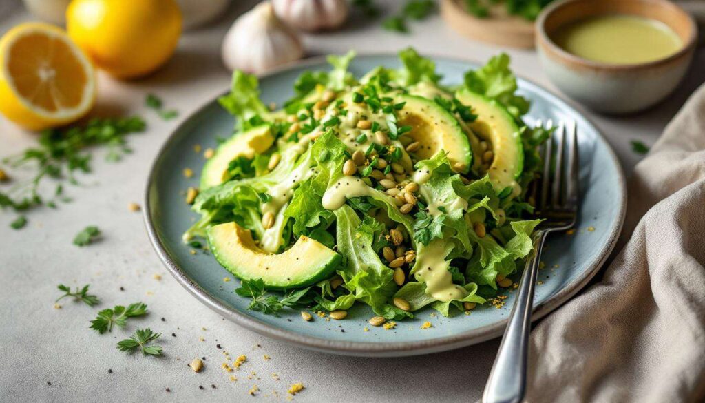 Frisée-Salat mit cremigem Avocadodressing – in 10 Minuten fertig