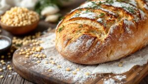 Einfaches Bärlauch-Brot ohne Kneten: Über Nacht im Topf gebacken