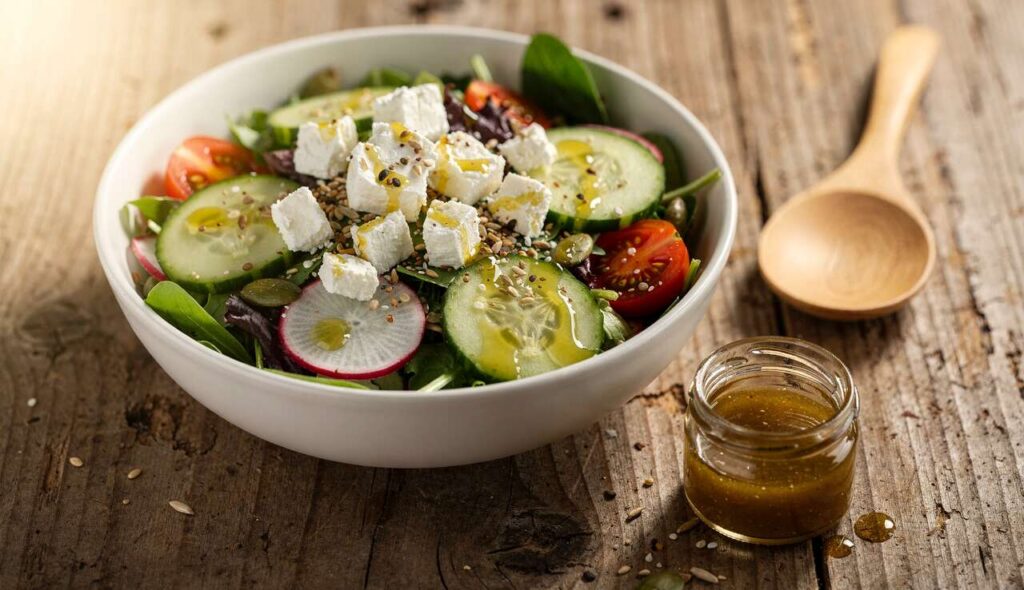 Dieser Frühlingssalat mit Feta senkt laut Studie den Cholesterinspiegel um 12 Prozent