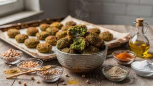Selbst gemachte Falafel wie in Berlin-Neukölln, knusprig aus dem Ofen in 25 Minuten
