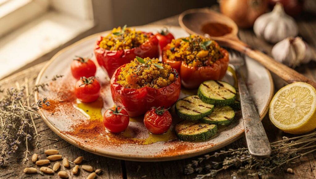 Ernährungs-Docs-Rezept: Gefüllte Paprika mit Quinoa gegen Frühjahrsmüdigkeit