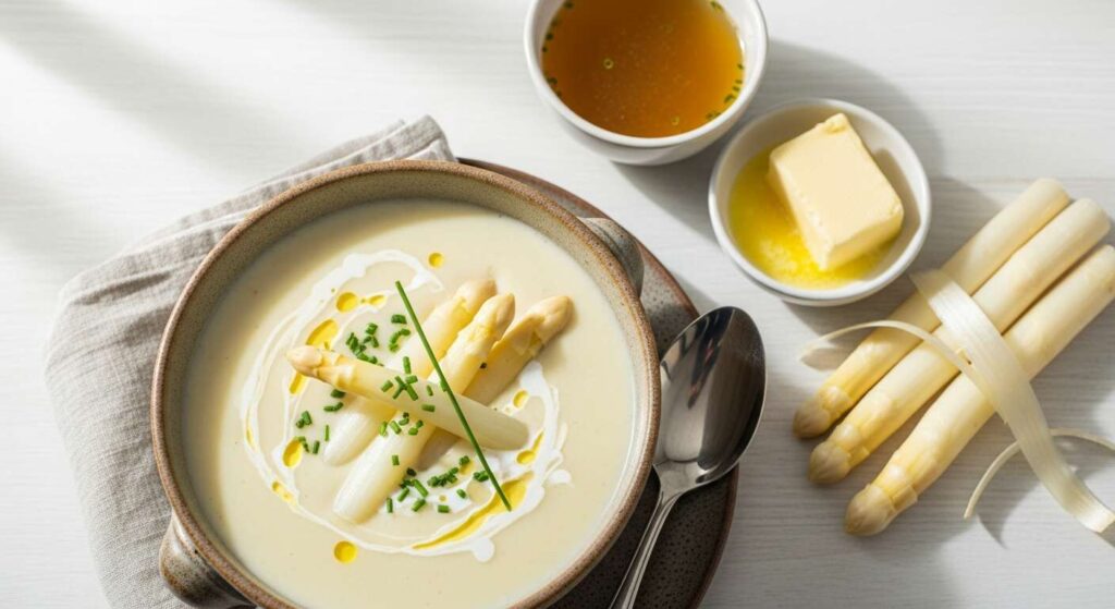 Spargelcremesuppe mit nur 4 Zutaten: Dieses Blitzrezept spart Zeit und schmeckt edel